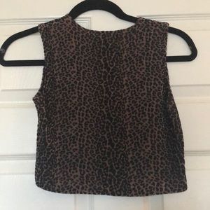 Vintage Textured Cheetah Crop Top